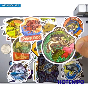 Fisherman Theme Stickers for Boats and Luggage