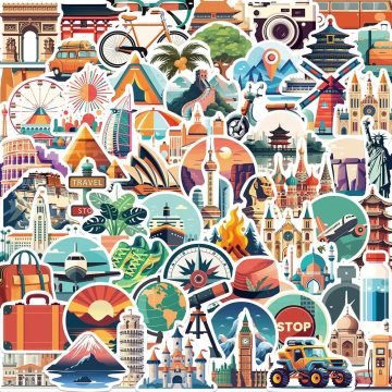 Construction Vehicle Stickers Waterproof Decals for Laptop and Skateboard