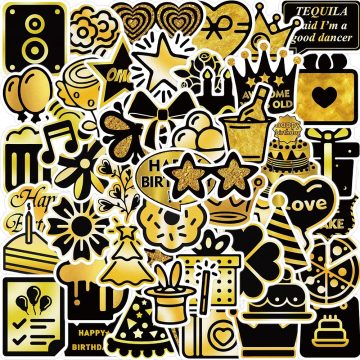Cute Cartoon Birthday Stickers for Kids DIY Notebook, Luggage, Laptop Decals