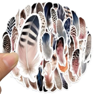 Kawaii Feather Diary Stickers Journal School Supplies
