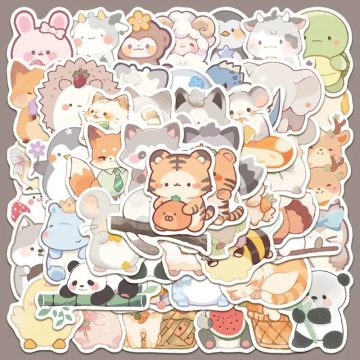 Animal Graffiti Stickers DIY Cartoon Decals for Wall and Helmet Decoration