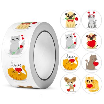 Cute Cat Stickers Animal Cartoon Label Gifts School Reward Encourage Student Thank You
