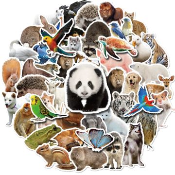 Realistic Animal Graffiti Stickers - Anime Waterproof Decals for Kids