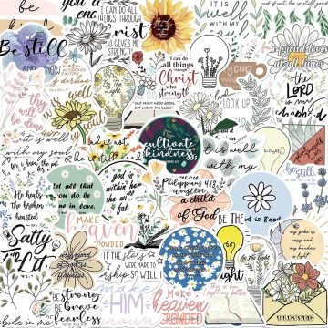 Jesus Christian Religious Bible Stickers - DIY Decals for Notebook, Skateboard, Luggage