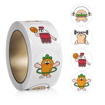 Cute Cartoon Kindergarten Inspirational Reward Roll Stickers Little Red Flower Children's