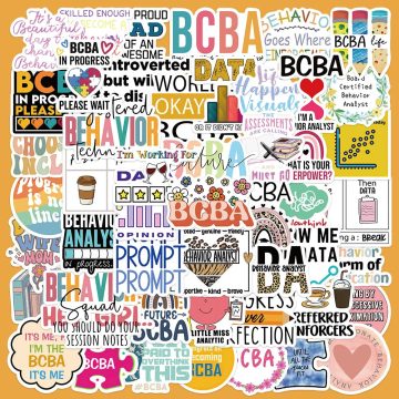 BCBA Graffiti Stickers for Helmet, Wall, Desk Decoration, DIY