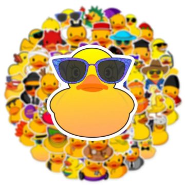 Little Yellow Duck Cartoon Stickers Suitcase Laptop Vintage Scrapbooking