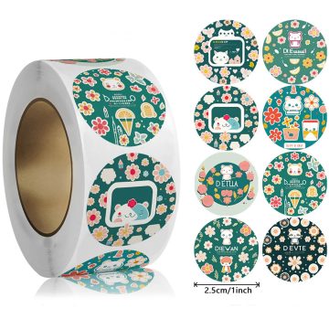 Cute Animal Label Stickers for Envelope Student Work Stationery Gift Decor Seal Children's Scrapbook