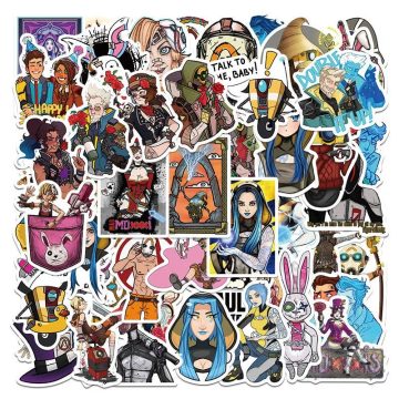 Borderlands Game Stickers for Laptop, Phone, Car, Scooter, Suitcase, Water Bottle, Stationery, Fridge