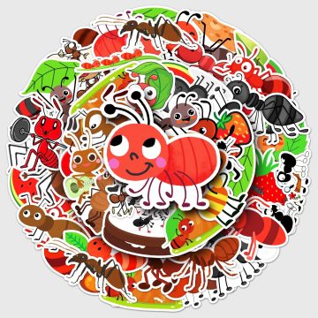 Ant Cartoon Stickers Waterproof Vinyl Decals for Snowboard and Skateboard