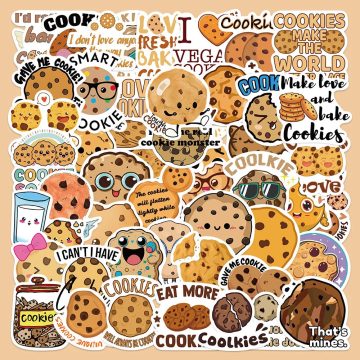 Creative Cookie Graffiti Stickers for Helmets, Desktops, and Walls