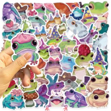 Rainbow Magic Frog Cartoon Stickers for Laptop Car Notebook