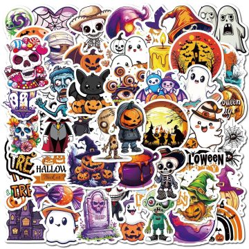 Cartoon Trick-or-Treat Graffiti Stickers for Helmet, Wall, DIY Decoration
