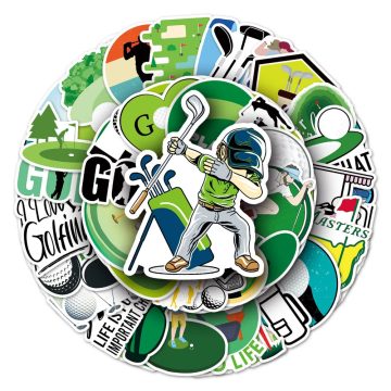 Cartoon Golf Sport Graffiti Stickers for Laptop Fridge Guitar Luggage