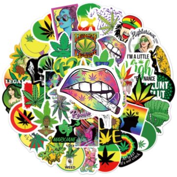 Funny Characters Weed Sticker Packs