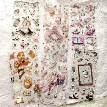 Lolita Girl Stickers Cute Aesthetic Scrapbooking and DIY Stationery