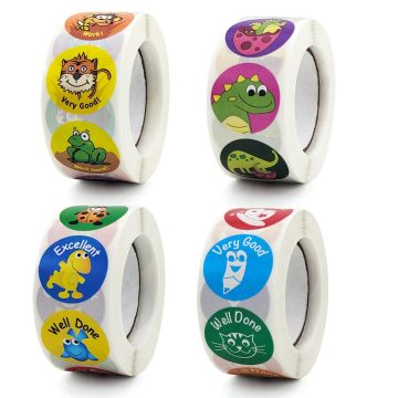 Cartoon Animal Children Sticker Label Thank You Cute Toy Game DIY Gift Sealing Decoration