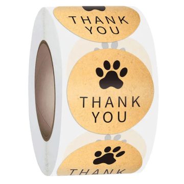 Round Gift Sealing Stickers Animal Foot Design Wedding Party Decor