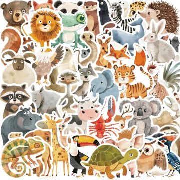 Cute Animal Stickers for Kids Aesthetic Decals for Luggage, Skateboards, Graffiti