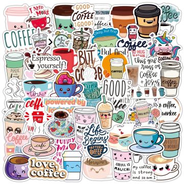 Bubble Tea Cartoon Stickers for Wall and DIY Decoration