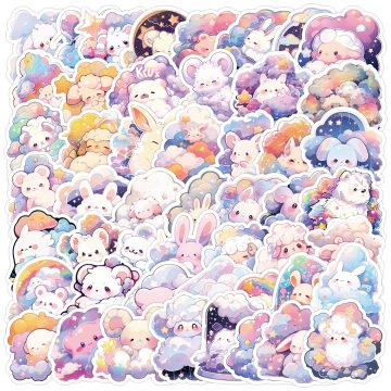 Cute Cartoon Pet Stickers for Helmet, Wall, DIY Decoration
