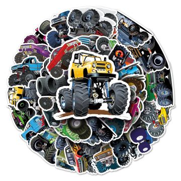 Monster Truck PVC Stickers - Cool Graffiti Decals for Kids Car Bike Skateboard