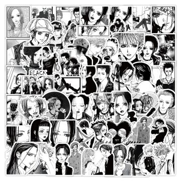 NANA Anime Black White Stickers - Cartoon Graffiti Decals for Luggage & Guitar