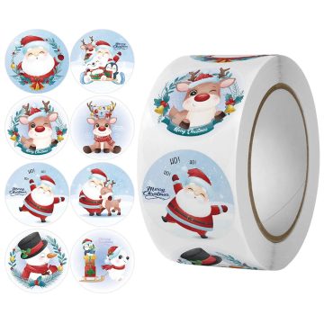 Christmas Santa Seal Stickers - Xmas Gifts Envelop Cards Decor