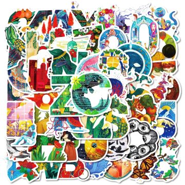 Character Graffiti Cartoon Stickers for Wall and DIY Decoration