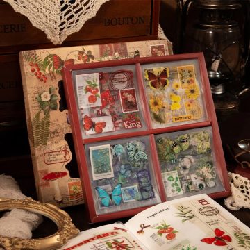 Vintage Butterfly Waterproof Scrapbooking Stickers Journal Planner Notebook Decoration