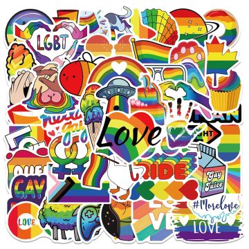 Rainbow LGBT Cartoon Graffiti Stickers - Waterproof Luggage Decals