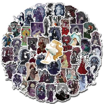 Gothic Anime Princess Witch Stickers - Waterproof Motorcycle Decals