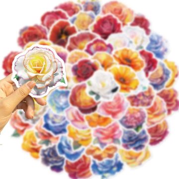 Colorful Blooming Flower Stickers for Laptop