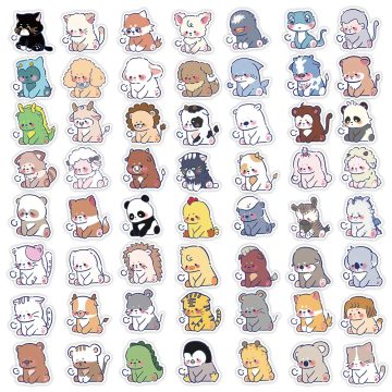 Anime Animal Cartoon Stickers for Travel Phone