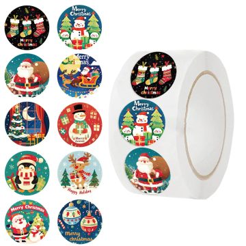 Christmas Santa Snowman Stickers DIY Decor for Notebook Fridge Phone