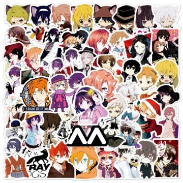 Bungo Stray Dogs Anime Stickers for Laptop, Phone, Water Bottle, Fridge, Scooter