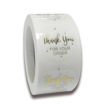 Kraft Thank You Stickers for Christmas and Wedding Packaging