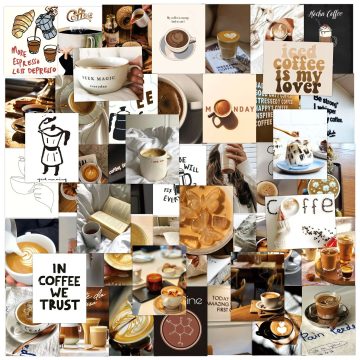 Coffee Graffiti Stickers for Helmet, Desktop, and Wall Decoration with Storage Box