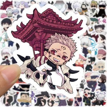 Jujutsu Kaisen Kawaii Anime Stickers - Waterproof Graffiti for Skateboard, Phone, Cartoon