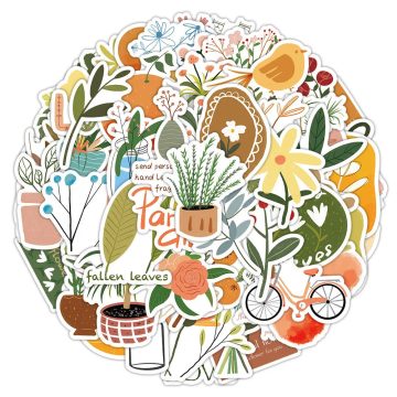 Bohemia Retro Art Stickers Aesthetic Scrapbook Car