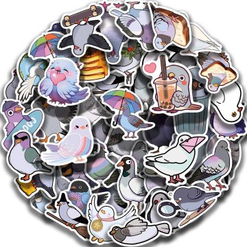 Cute Cartoon Pigeon Stickers for Diary, Laptop, Luggage, Skateboard, Animal Sticker, Fun Classic Toy