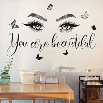 Butterfly Lash Salon Wall Sticker - PVC Beauty Decor