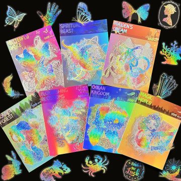 Holographic Butterfly Anime Stickers for DIY and Tech