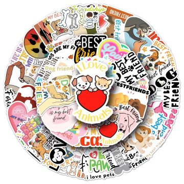 Pets Best Friends Stickers - Dog Cat Animals Graffiti Decals DIY