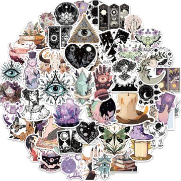 Bohemian Gothic Witch Stickers - Magic Graffiti Decals for Luggage Car