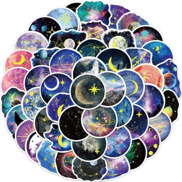 Moonlight Star Graffiti Stickers for Skateboard Luggage