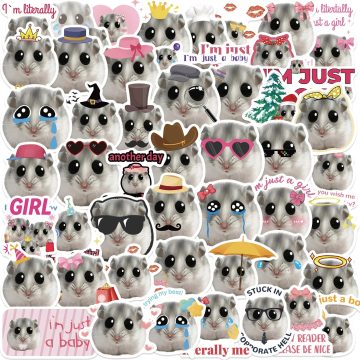 Sad Hamster Meme Aesthetic Stickers for Phone Notebook Fridge