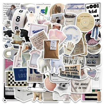 Daily Life Aesthetic Vinyl Stickers for Luggage and Guitar