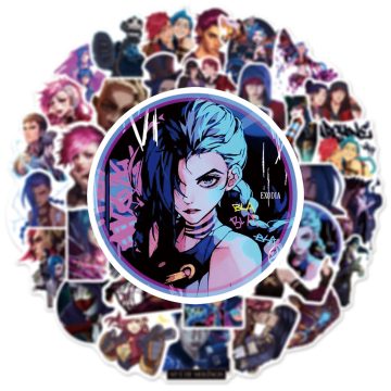 Arcane League of Legends Stickers - Game Animation Decals for Scrapbook Guitar Bike