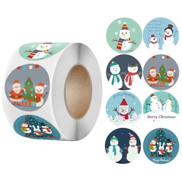 Christmas Gift Packaging Seal Stickers for New Year, Cards, and Candy Bags